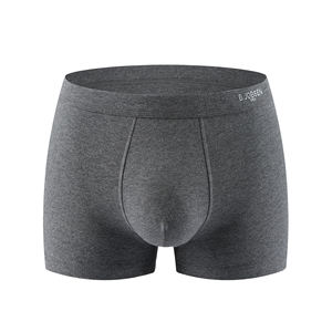 306 मुक्त नमूना कस्टम लोगो छोटे मूक कम्बेड वाले पुरुषों के लिए कपास के लुभावनी खेल बॉक्सर - Product Image 4