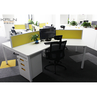 Poste de travail modulaire moderne et écologique en aluminium à 120 degrés, personnalisable, pour bureaux commerciaux – Meilleure vente
