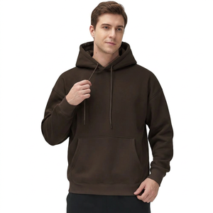 Pulls à capuche d'hiver pour hommes très demandés, 100 % coton velours, impression numérique, logo personnalisé sur le devant, coupe oversize - Product Image 1