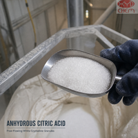 Acide citrique anhydre de qualité technique et industrielle, poudre cristalline blanche pour l'ajustement du pH de l'eau et retardateur de prise du béton