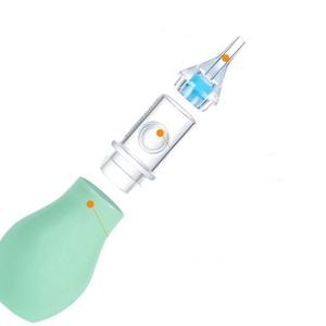Venta al por mayor de fábrica, aspirador <span class=keywords><strong>Nasal</strong></span> de silicona Manual para bebés, inhalador y limpiador con Clip, producto a prueba de bebés - Product Image 4