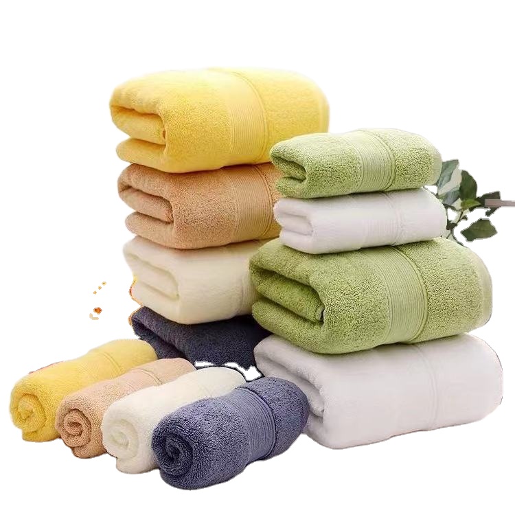 Absorbent Bathroom Cotton Towels Custom Soft Sports Travel Towel Toweling Fabric For Home Textile