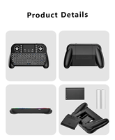 Papan ketik nirkabel BT5.0 V8 2.4G, kendali jarak jauh mouse udara Backlit Inggris Rusia Spanyol Prancis untuk Android tv box