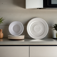 Assiettes de Table Jetables en Plastique PP de 9 Pouces, Modernes et Personnalisables pour la Maison, l'Extérieur, Restaurants, Fêtes, Pique-niques et Mariages