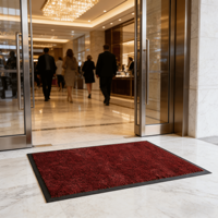 Tapis d'entrée commercial moderne robuste, abstrait, durable, en nylon 66 haute torsion, avec support antidérapant en caoutchouc nitrile