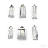 Tour de cristal de quartz naturel transparent sculpté à la main, hexagonal, pour la méditation et la décoration intérieure, 5-7 cm