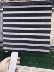Tùy chỉnh thông minh rèm cửa sổ cơ giới <span class=keywords><strong>Zebra</strong></span> mù tự động điện không dây từ xa màn Polyester Vải ngoài trời sử dụng nhà - Product Image 3