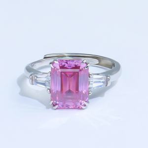 แหวนมอสซาไนต์สีชมพู 3 กะรัต หรูหรา เงินแท้ 925 เครื่องประดับหมั้น แหวนเงินแท้ 925 พร้อมใบรับรอง GRA - Product Image 4