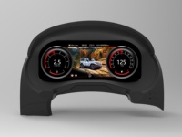 Tampilan Instrumen Dasbor Mobil, Android 9.0 Layar Meter untuk Mitsubishi Pajero 2006-2016 Pemutar Multimedia Navigasi GPS Mobil