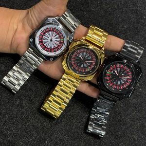 Montre à quartz pour homme en gros, design de roulette de casino, cadran en alliage, étanche, style décontracté et professionnel - Product Image 2