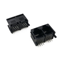 5521 RJ11PCBソケットメス6P6Cジャック1x2マルチポートDIPLJ12コネクタ