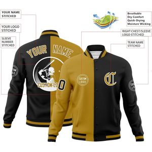 Chaqueta Universitaria Personalizada, Chaqueta Deportiva de Béisbol con Nombre y Número Bordados, Logotipo, Unisex, para Adultos, Todas las Temporadas, Tejido de Tela - Product Image 3