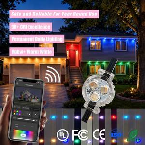 High Brightness 12V 24V 36V Rgbw Pixel <b>Point</b> <b>Lights</b> 30MM IP68 Permanent Outdoor Roof Track Christmas Lighting - Product Image 1