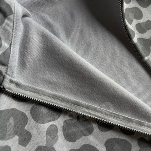 Tùy Chỉnh Heavyweight Leopard Đầy Đủ In Hoodies Cotton Dày Quá Khổ Ngụy Trang Zip up <span class=keywords><strong>Cheetah</strong></span> In Người Đàn Ông Áo - Product Image 4