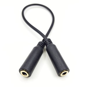 Câble audio femelle à 4 pôles, longueur 25cm, court 3.5mm, câble d'extension aux, pour téléphone, supporte le microphone - Product Image 1