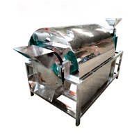 Machine de torréfaction/friteuse à tambour économique pour noix, cacahuètes, graines de soja, maïs, blé, poivre, avec engrenages et moteur - Usage industriel et commercial