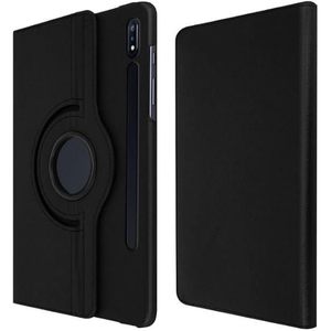 Custodia per Samsung Galaxy Tab S7 Plus 12.4 pollici SM T970 T975 in pelle PU nera con supporto girevole a 360 gradi - Product Image 1