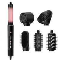 Outils de coiffure professionnels pour salon, ensemble de sèche-cheveux ionique multifonctionnel 8 en 1, fer à lisser automatique, brosse lissante