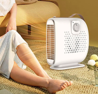 Vente en gros, 500W, chauffage en céramique, souffleur d'air à faible bruit, chauffage Portable, ventilateur, chauffage électrique PTC, pour la maison et le bureau
