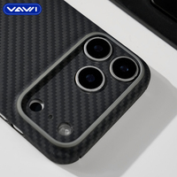 VAWI V-K01 Vente directe usine Coque en fibre d'aramide et fibre de carbone pour iPhone 17 Pro Coque magnétique de luxe pour iPhone et Samsung
