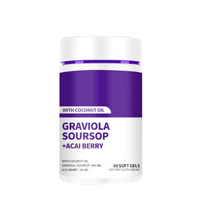 Odm Oem Voedingssupplement 2 In 1 Graviola Zuurzak Met Acaibes Zachte <span class=keywords><strong>Capsules</strong></span> 60 Softgels - Product Image 1