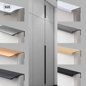 Hiện Đại Trung Quốc nhôm hồ sơ ngăn kéo tủ quần áo Matte Đen Nhà Bếp xử lý knobs sang trọng tủ xử lý cho đồ nội thất phần cứng - Product Image 2