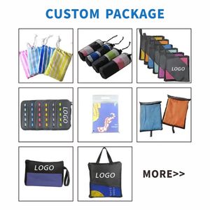 Toalla de playa a rayas de gamuza de microfibra grande reciclada sin arena de secado rápido con logotipo personalizado - Product Image 5