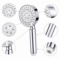 Pommeau de douche portable avec tuyau à code couleur et support de comptoir pour l'entretien des cabines de yachts et des logements marins