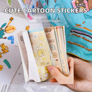 Livre d'autocollants de la série biologique de dessins animés mignons, autocollants créatifs pour tatouages temporaires, décoration de carnets, matériel de bricolage, cadeaux promotionnels - Product Image 1