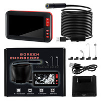 Endoscope à écran HD avec lentille de 8 mm, éclairage LED, étanche IP67, caméra industrielle pour réparation automobile et détection de canalisations