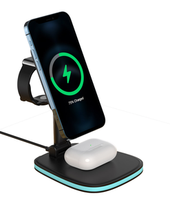 Base de Carga Inalámbrica Magnética 3 en 1 de 15W para <span class=keywords><strong>iPhone</strong></span> 17 16 15 Pro Max, Airpods, <span class=keywords><strong>Apple</strong></span>, Samsung <span class=keywords><strong>Watch</strong></span>, Estación de Carga Rápida - Product Image 2