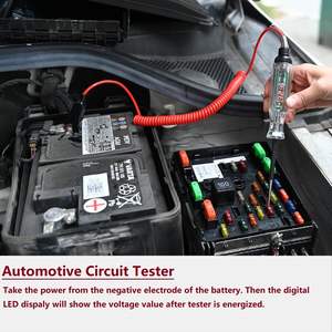 Testador de circuito automotivo digital de 3-32V, teste de luz 12V, testador de tensão automotiva, sonda de potência de 5,75 pés, ferramentas universais para motocicletas e caminhões - Product Image 4