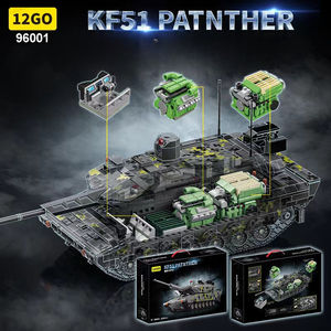 12GO 96001 2024 nouveau réservoir de quatrième génération Black <span class=keywords><strong>Panther</strong></span> KF15 assemblé garçon télécommande jouets 2235 pièces ensembles de blocs de construction - Product Image 6