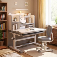 Ensemble table et chaise d'étude haut de gamme pour enfants avec étagère, idéal pour la maison et la chambre