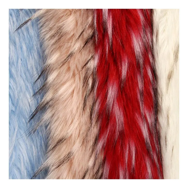 Acrylic Long Pile Artificial Animal Faux Fur Fabric For Garment
