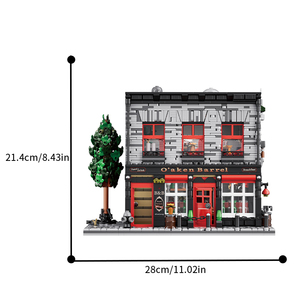 Jie Star 66054 lắp ráp tùy chỉnh khối xây dựng o'aken Thùng xem đường phố quán rượu Retro trẻ em xây dựng khối đồ chơi bằng nhựa - Product Image 6