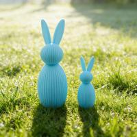 Décoration de table unique en forme de lapin de Pâques, éléments festifs personnalisables, modèle en plastique imprimé en 3D