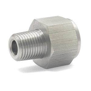 Adaptador Hidráulico de Acero Inoxidable 1/8 NPT a M12x1, Conector Recto con Rosca Interna y Externa - Product Image 3