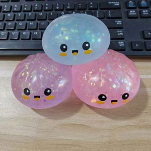 ของเล่นบีบตุ๊กตาซาลาเปาแบบนุ่ม ของเล่นบีบมีกลิตเตอร์ รูปทรงอาหาร ของเล่นบีบคลายเครียด บีบแล้วคืนรูปช้าๆ ของเล่นบีบเพื่อผ่อนคลายประสาทสัมผัส - Product Image 3