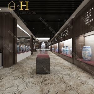 Galerie d'art moderne Musée de la conception de meubles d'intérieur Vitrine en verre antique avec porte en verre automatique Vitrine de musée - Product Image 3