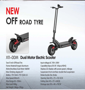 Unicool Full Suspension 0 11x Long Range 100km Fastest <strong>60mph</strong> 72v 3200watt <strong>Electric</strong> <strong>Scooter</strong> - Product Image 6