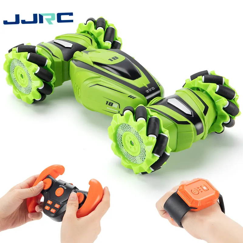 JJRC mainan mobil RC Remote Control anak-anak, mainan remot kontrol Radio gerakan tangan deformasi, mobil RC kendali jarak jauh kecepatan tinggi