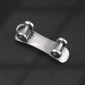 Colliers pendentifs skateboard en acier inoxydable, vente en gros, accessoires de bijoux sportifs punk, bijoux sportifs moulés - Product Image 4
