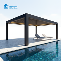 Pergola motorisée en aluminium à lames orientables personnalisée Sweet Home – Vente directe usine pour balcon et cuisine extérieure