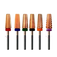 HYTOOS — fraises en carbure pour ongles, 5 en 1, accessoires de manucure, 50 pièces