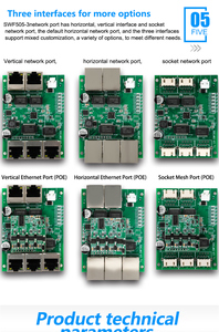 Huasifei 5-Port nhanh Ethernet mini chuyển đổi mô-đun cung cấp điện DC 12-52V chuyển đổi pcba - Product Image 5