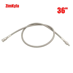 Tuyau de charge tressé en téflon ZimKyfa de 10 pouces, tuyau de remplissage d'air HPA en acier inoxydable, connexion filetée 4500 PSI - Product Image 4