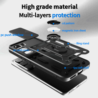 Étui antichoc avec support annulaire pour Infinix Hot 60 Pro Plus 4G 50 Pro 40 40i 30i 30 20S Play 12 12i, coque coulissante avec protection de l'appareil photo