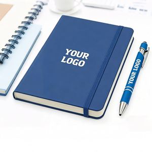 Wholesale Custom <b>A5</b> A6 Journal Print Brand Logo <b>Diary</b> Promo Business Gift Pu Leather Notebook With Elastic Strap - Product Image 1