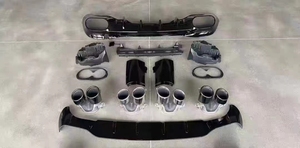Kit de cuerpo de escape de parachoques trasero delantero W118, Kit de cuerpo de actualización CLA45 AMG para Mercedes BenZ <span class=keywords><strong>CLA</strong></span> W118 2020 2021 2022 <span class=keywords><strong>2023</strong></span> - Product Image 3